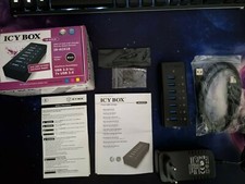 Icy Box IB-AC618 7 Port USB 3.0 Hub With 1 Port for Charging a 5V 2.4A Device