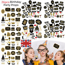 16/18/21/30/40/50/60th Happy Birthday Party Photo Booth Props Party Decor Selfie