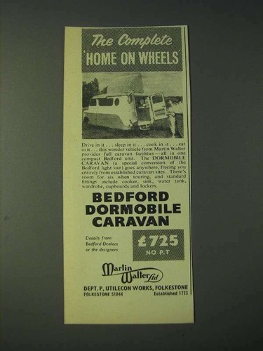 1958 bedford dormobile caravan - bedford,