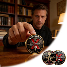 New Gen X Skull Coin, Vintage