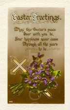 Postcard 1937 Vintage Greetings Easter Greeting Ilkeston Derbyshire England