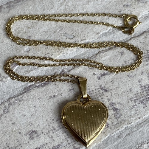 Vintage rolled gold heart - rolled,