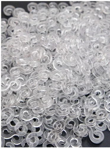 100pcs clear clips for - 100pcs,