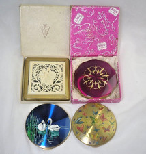 4 x Mixed Lot Vintage Vanity Mirrored Powder Compacts Kigu & Stratton