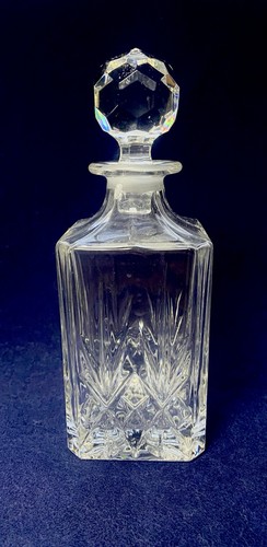 Crystal cut decanter square - decanter,