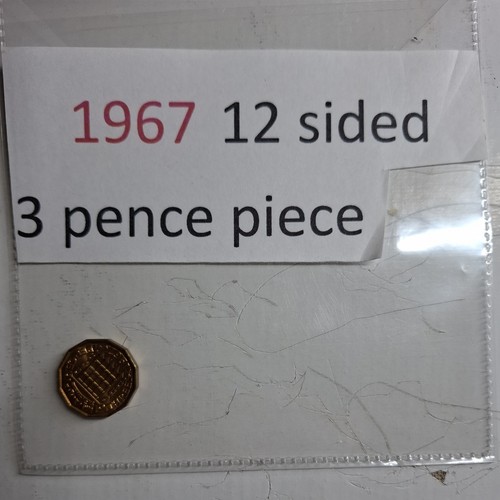 1967 sided pence piece in - 3,