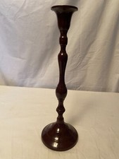 Large 31cm Tall Taper Candle Holder Dark Purple, Metal Coated