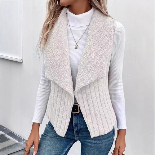 Lady body warmer - gilet, ribbed