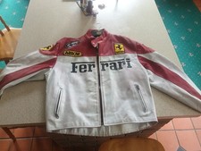 Rare Ferrari Vintage Racing Cow Hide Leather Jacket Size M