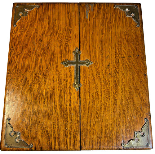 Antique oak devotional chapel