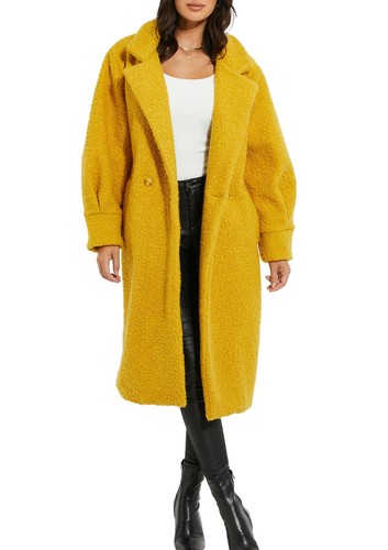 Threadbare mustard boucle
