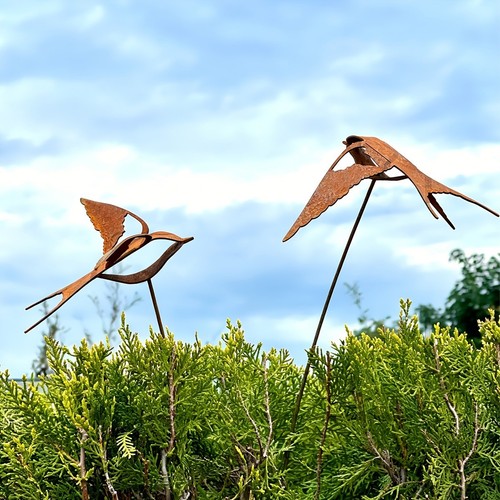 Rusted metal swallow garden - swallow,