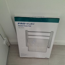 Pro-Elec Heated Electric Towel Rail 65W Plug into Mains Bathroom