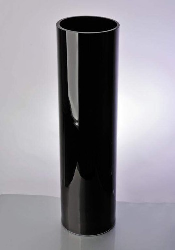 Handmade glass cylinder black - glass,