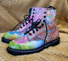 Dr Marten Pascal Daze Size Uk 6. Cat, rabbit, floral. neon. 