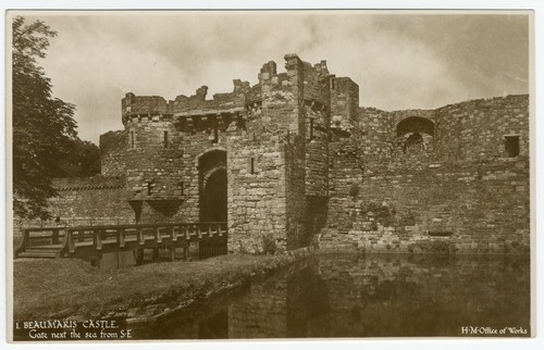 Beaumaris castle gate next - next, to