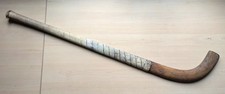Antique wooden hockey stick, Hazells, Cambridge, 1930s, worn condition
