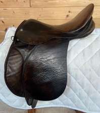 J.G.Singleton Standon English Brown Leather Pony Saddle 15" Seat Wide Width