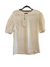 ZARA WHITE TOP WITH FLOWER CUT