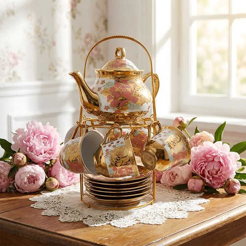 Elegant piece floral tea - elegant, 20-piece