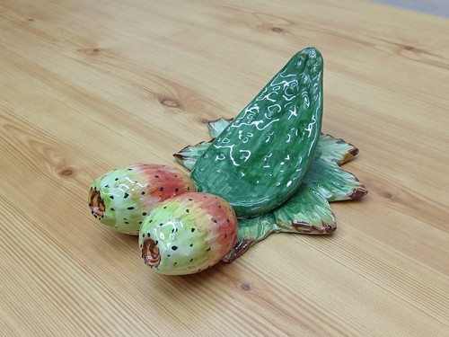Vintage perconte pottery fruit - pottery,