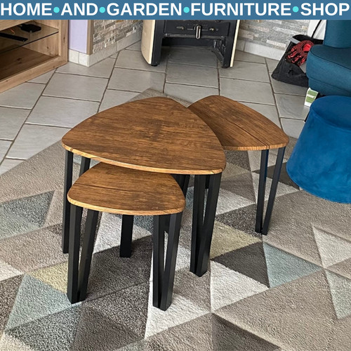 Rustic nesting coffee table - nesting,