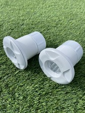 CERTIKIN 1.5" CONCRETE WATER RETURN INLETS (PAIR) HD53C WITH MALE NIPPLE WHITE