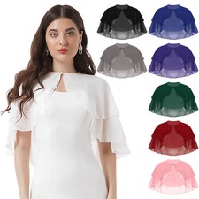 UK Women Evening Cape Chiffon