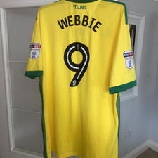 Norwich City FC Shirt 2017/18 Home - 6XL  - Short Sleeve - WEBBIE - 9 