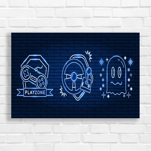 Retro playzone gaming blue - gaming,