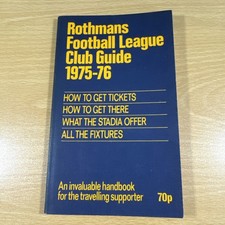 Rothmans Football League Club Guide 1975-76, Pocket Size Softback Vintage