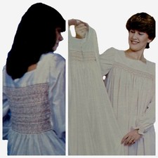 1980s Smocked Nightie Ruffled