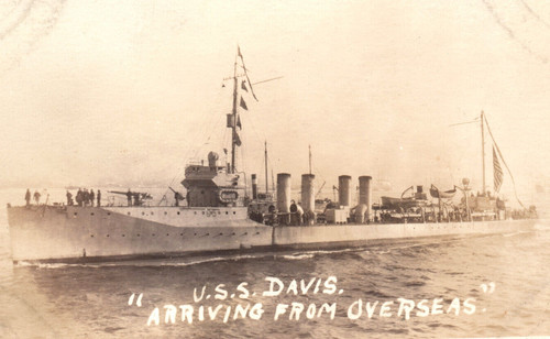 Wwi uss davis destroyer 65 - uss, dd-65