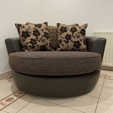 Dark brown swivel Jumbo Sofa