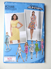 Simplicity K2588 pattern Dress with yoke  size  12 to 20  Project Runway  NEW