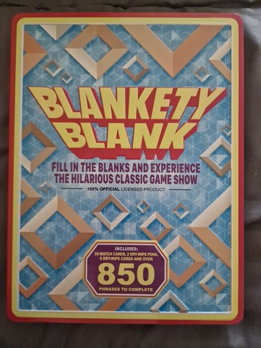 Blankety blank game - blankety, tin