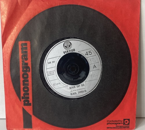 Black sabbath never say - black, 7"