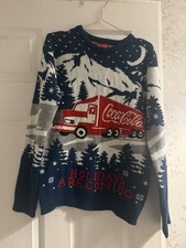 Coca Cola truck Christmas Xmas Jumper Coca Cola Holidays Are Coming Size small