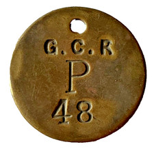 Brass Railway Pay Check Token