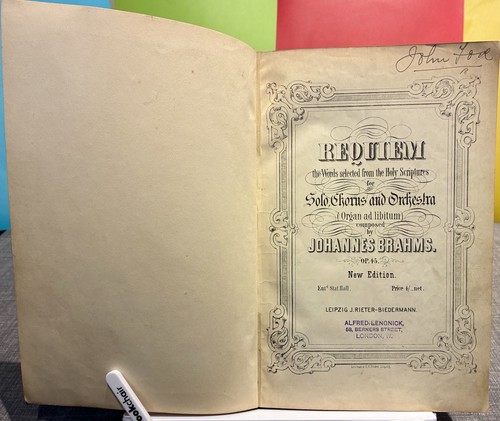 Vintage johannes brahms - vintage,