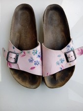 Pink Floral Papillo Birkenstock sliders