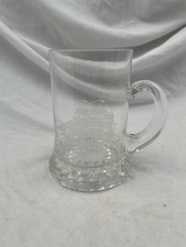 Vintage glass tankard galleon - vintage,
