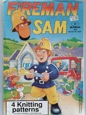 FIREMAN SAM Intarsia Knitting Pattern, 4 designs, 24-40" - GARY KENNEDY