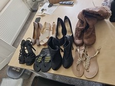 Joblot X  8 Ladies Size 7 Shoes Boots Sandles New Look Fiore Miss Selfridge Heel