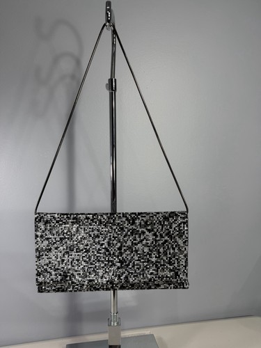 Black silver beaded - beaded, evening
