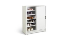 Chloe 2 Door Shoe Storage Cabinet - White