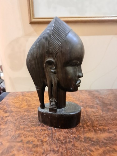Antique ebony african head - ebony,