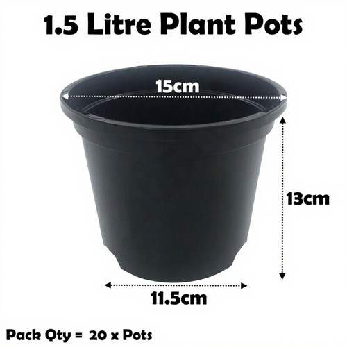 Litre black plant pots - plant,