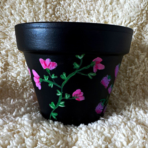Hand painted small round - painted,