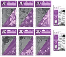 Crafters Companion Christmas Unmounted Rubber Stamps - Noel or Winter Joy